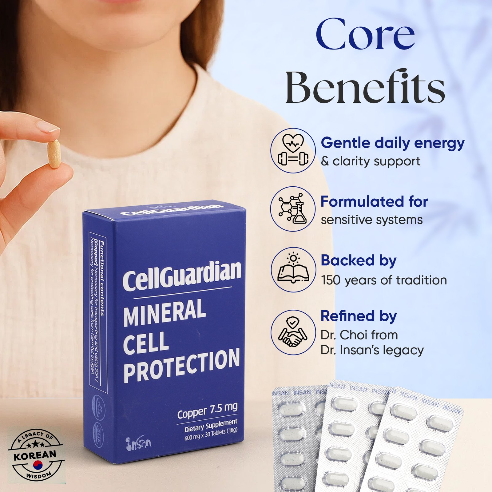 Insan Cell Guardian Bamboo Supplement – Mild version of Miracle Capsule with Bamboo Salt, Garlic & Fermented Rice Tablets for Everyday Wellness | 30 Tablets (18g) - Image 5